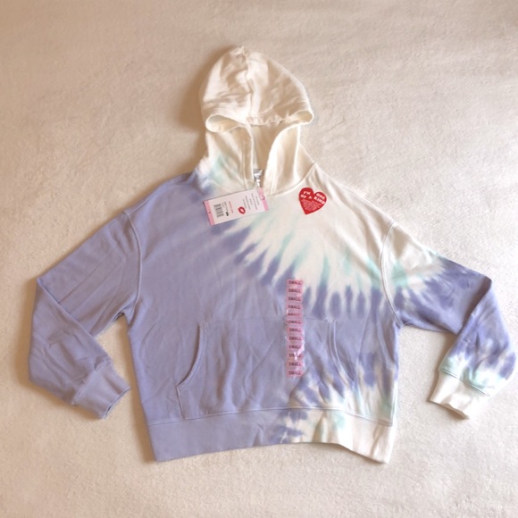 NWT Wild Fox 2Pc Set. Hoodie & Joggers. Lilac, Seafoam, & White TieDye. Cute!! S - Picture 7 of 14